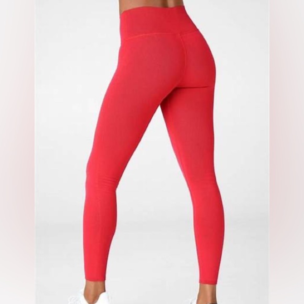 FABLETICS red sculpt knit leggings size: small BNWT in perfect condition